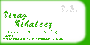 virag mihalecz business card